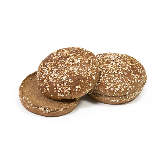 Rotellas Dark Wheat Oat Topped Hamburger Bun, 12 x 8 ct Case - DOT product image 2