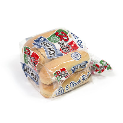 Rotellas Sliced Six Sliced Brat Buns, 9 x 6 ct Case - Breads, Rolls & Buns