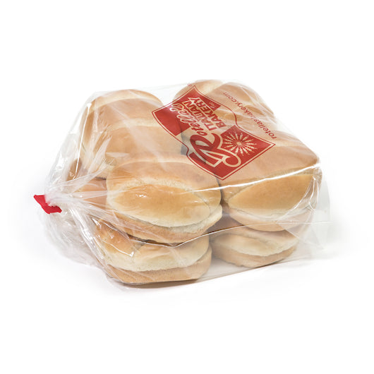 Rotellas White Gourmet Split Top Buns, 6 x 8 ct Case - Breads, Rolls & Buns