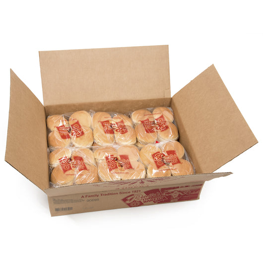 Rotellas Sliced Through 4 Inch Gourmet Hamburger Bun, 6 x 8 ct Case - DOT product image 4