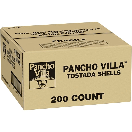 Pancho Villa Tostada Shells, 1 x 200 x 0.389 oz Case - Breads, Rolls & Buns