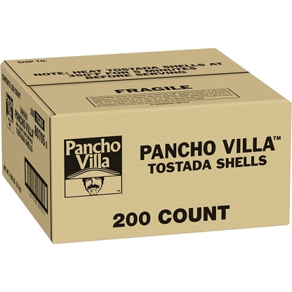 Pancho Villa Tostada Shells, 1 x 200 x 0.389 oz Case - Breads, Rolls & Buns