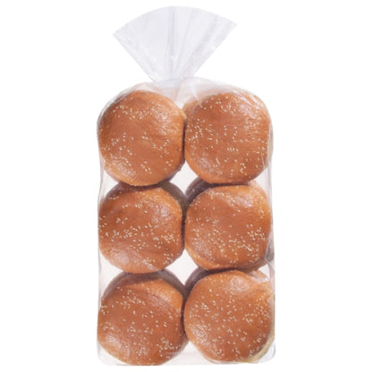 European Bakers 4.5 Inch Sliced Sesame Seed Hamburger Bun, 1 x 12 each Case - Breads, Rolls & Buns