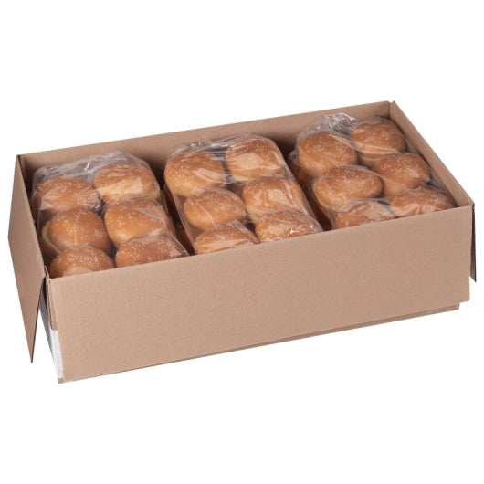 European Bakers 4.5 Inch Sliced Sesame Seed Hamburger Bun, 1 x 12 each Case - DOT product image 3