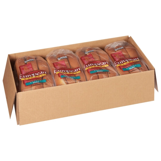 European Bakers 6 Inch Sliced Hotdog Bun, 8 x 12 ct Case - DOT product image 3