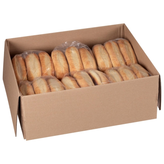 European Bakers 8 Inch Hinged White Hoagie Submarine Roll, 12 x 6 x 8 IN Case - DOT product image 3