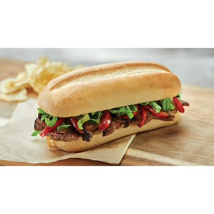 European Bakers 8 Inch Hinged White Hoagie Submarine Roll, 12 x 6 x 8 IN Case - DOT product image 5