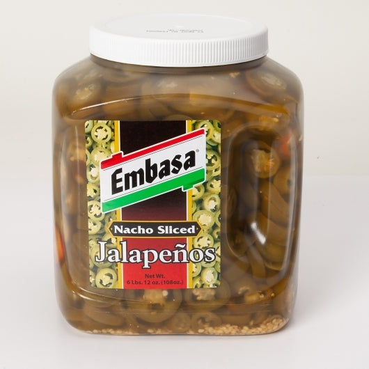 Embasa Nacho Sliced Jalapeno Peppers, 4 x 108 oz Case - DOT product image 2