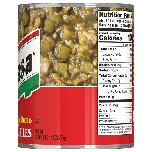 Embasa PEPPERS CHILE DICED GREEN, 12 x 27 oz Case - DOT product image 8
