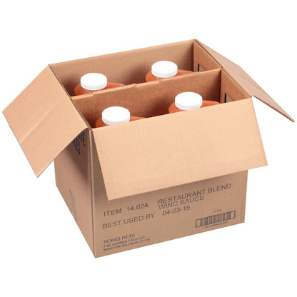 Texas Pete Restaurant Blend Wing Sauce, 4 x 1 GA Case - GS1 open-case image