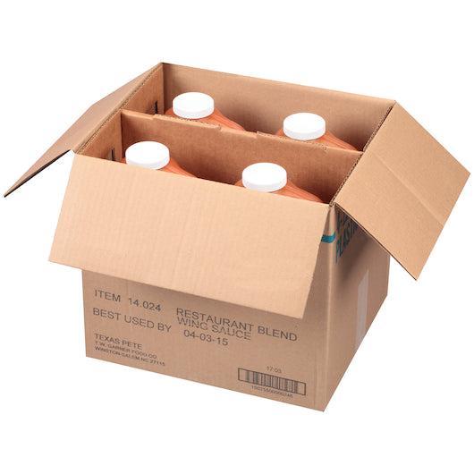 Texas Pete Restaurant Blend Wing Sauce, 4 x 1 GA Case - GS1 open-case image