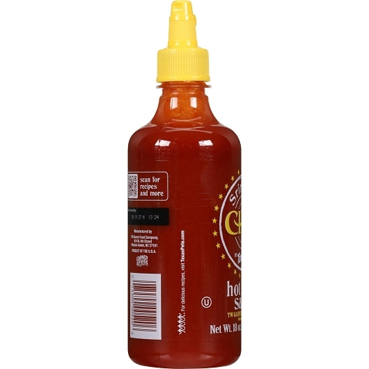 Texas Pete Cha! Sriracha Hot Chile Sauce Hot Sauce Bottle, 12 x 18 oz Case - DOT product image 4