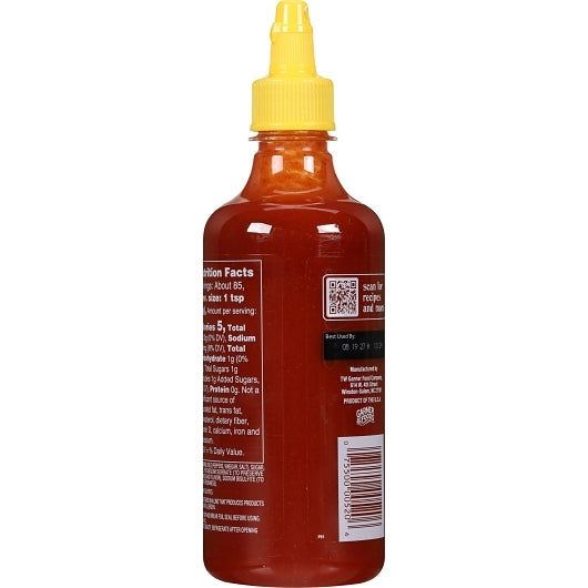 Texas Pete Cha! Sriracha Hot Chile Sauce Hot Sauce Bottle, 12 x 18 oz Case - DOT product image 7