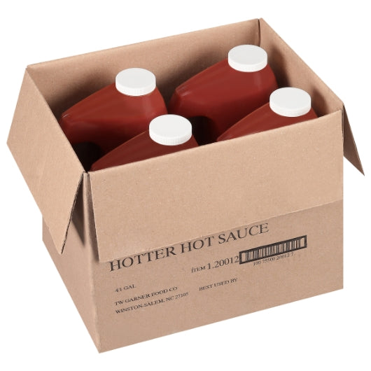 Texas Pete Hotter Hot Sauce Bulk, 4 x 1 GA Case - GS1 open-case image