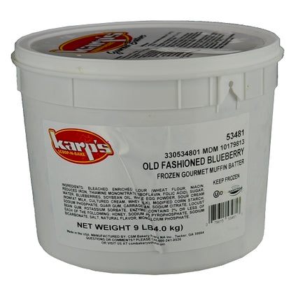 Baker And Baker Scoop-N-Bake Old Fashion Blueberry Muffin Batter, 2 x 9 lb Case - Bakery & Desserts