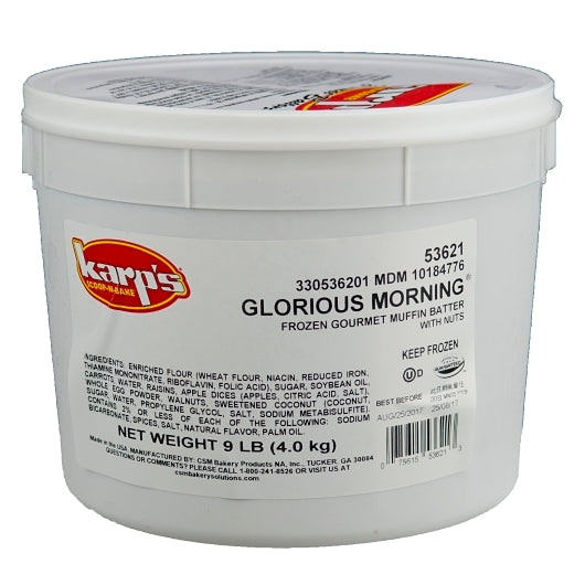 Baker and Baker Glorious Morning Muffin Batter, 2 x 9 lb Case - Bakery & Desserts