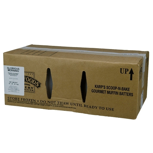 Baker and Baker Glorious Morning Muffin Batter, 2 x 9 lb Case - GS1 closed shipping case image