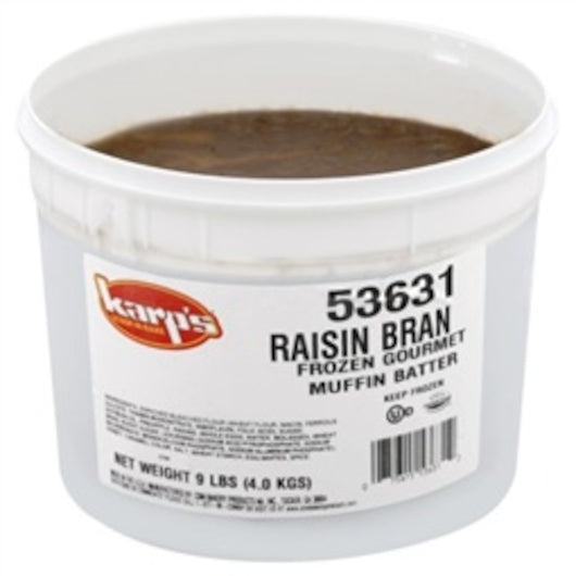 Baker and Baker Scoop-N-Bake Raisin Bran Muffin Batter, 2 x 9 lb Case - Bakery & Desserts