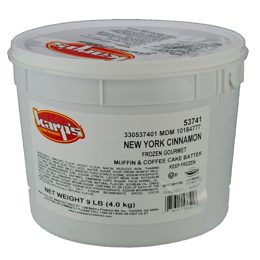 Baker & Baker Scoop-N-Bake New York Cinnamon Muffin and Coffee Cake Batter, 2 x 9 lb Case - Bakery & Desserts