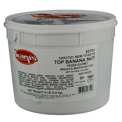 Baker And Baker Scoop-N-Bake Banana Nut Muffin Batter, 2 x 8 lb Case - Bakery & Desserts