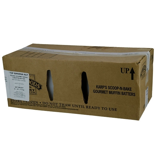 Baker And Baker Scoop-N-Bake Banana Nut Muffin Batter, 2 x 8 lb Case - GS1 closed shipping case image