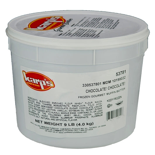 Karp's Scoop-N-Bake Chocolate Muffin Batter, 2 x 9 lb Case - Bakery & Desserts