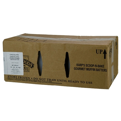 Baker and Baker Scoop-N-Bake Chocolate Muffin Batter, 2 x 9 lb Case - GS1 closed shipping case image