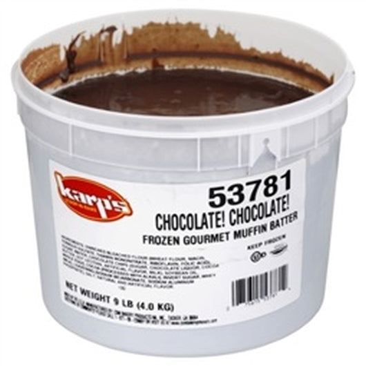 Baker and Baker Scoop-N-Bake Chocolate Muffin Batter, 2 x 9 lb Case - Bakery & Desserts