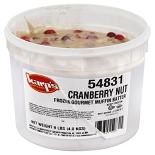 Baker And Baker Scoop-N-Bake Cranberry Nut Muffin Batter, 2 x 9 lb Case - Alternate product angle or state