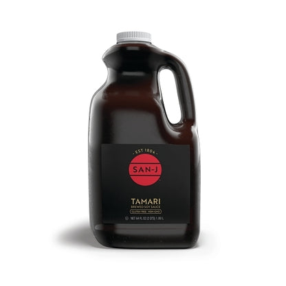 San J Gluten Free Tamari Soy Sauce, 6 x 64 fl oz Case - Condiments & Sauces