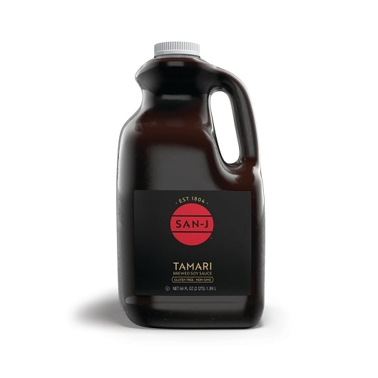San J Gluten Free Tamari Soy Sauce, 6 x 64 fl oz Case - Condiments & Sauces