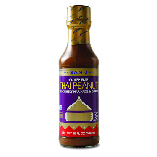San-J Gluten Free THAI PEANUT SAUCE GLUTEN-FREE, 6 x 10 fl oz Case - DOT product image 2