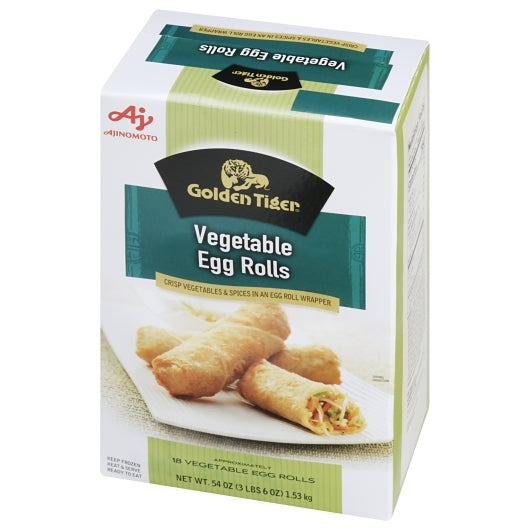 Golden Tiger Vegetable Egg Rolls, 72 x 3 oz Case - Frozen Snacks & Appetizers