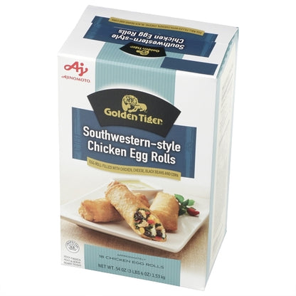 Golden Tiger Southwest Style Chicken Egg roll Appetizer, 72 x 3 oz Case - Frozen Snacks & Appetizers