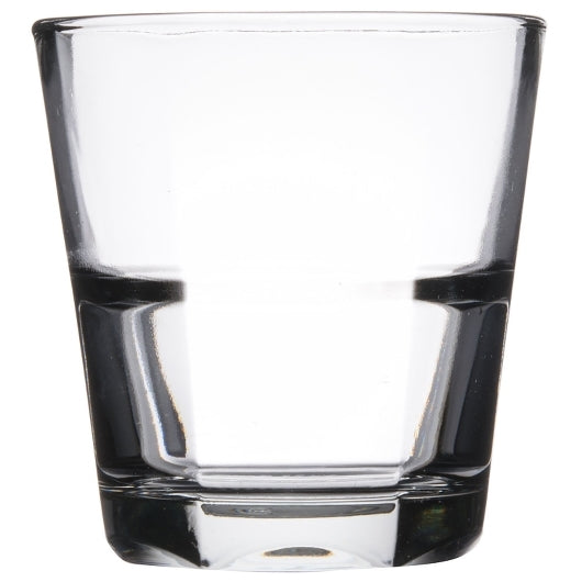 Anchor Hocking 12 Ounce Clarisse Double Old Fashion Stackable Rim Tempered Glass, 1 x 24 each Case - Glassware &