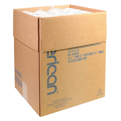 Hoffmaster 4.5 Inch 2 Ounce Fluted White Baking Bowl, 20 x 500 each Case - DOT product image 3