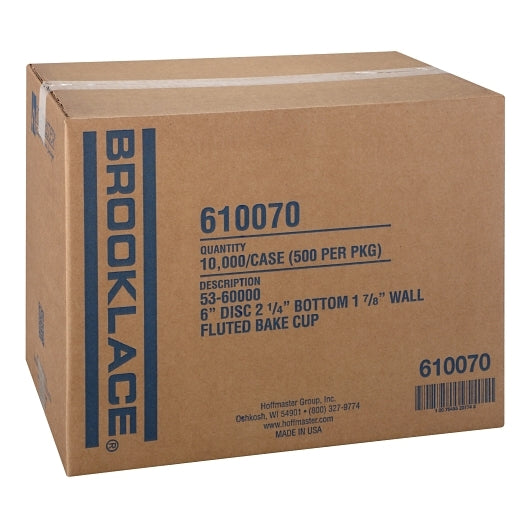 Hoffmaster 6 Inch Fluted Paper White Baking Bowl, 20 x 500 each Case - GS1 closed shipping case image