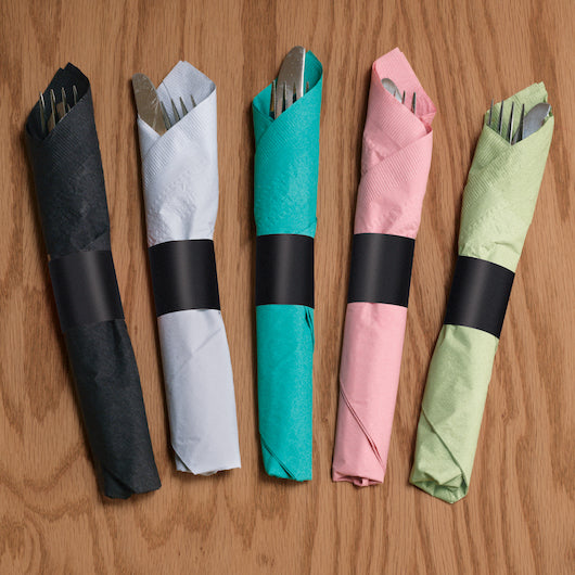 Hoffmaster 1.5 Inch X 4.25 Inch Flat Black Paper, Napkin Band, 4 x 2500 each Case - DOT product image 4