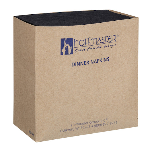 Hoffmaster Linen-Like 16 Inch X 17 Inch Black Dinner Napkin, 4 x 75 each Case - DOT product image 3