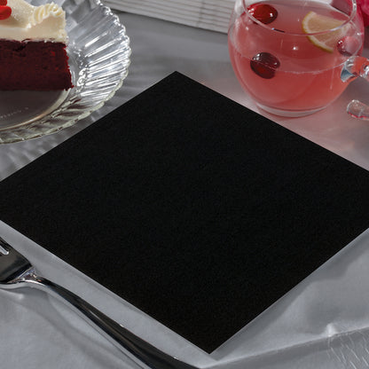Hoffmaster Linen-Like 16 Inch X 17 Inch Black Dinner Napkin, 4 x 75 each Case - DOT product image 2