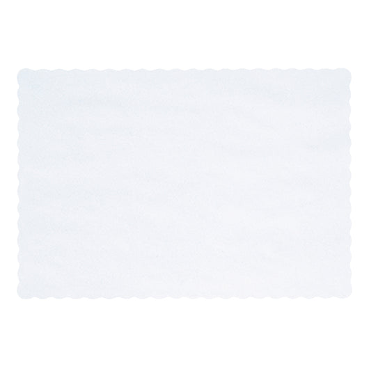 Hoffmaster 9.625 Inch X 13.5 Inch Classic Scallop White Paper Placemat, 1 x 1000 each Case - DOT product image 3