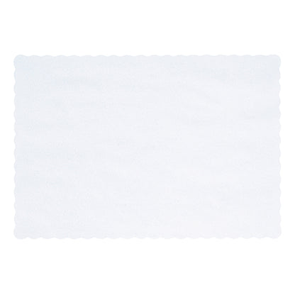 Hoffmaster 9.625 Inch X 13.5 Inch Classic Scallop White Paper Placemat, 1 x 1000 each Case - DOT product image 3