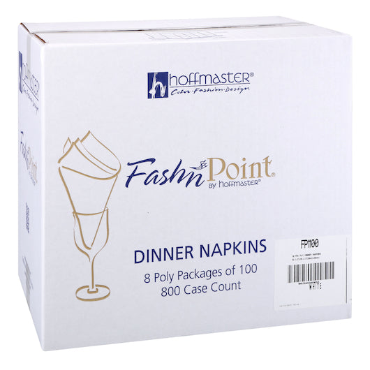 Hoffmaster Fashnpoint 15.5 Inch X 15.5 Ultra Ply 1/8 Fold Paper White Dinner Napkin, 8 x 100 each Case - DOT product image 2