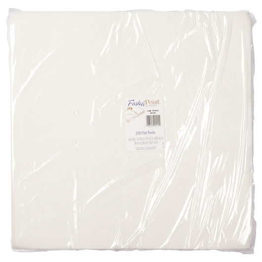 Hoffmaster Fashnpoint Flat Packs 15.5 Inch X 15.5 Inch Ultra Ply Color in Depth White Napkin, 3 x 250 each Case