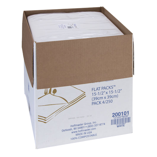Hoffmaster Fashnpoint Flat Pack 15.5 Inch X 15.5 Inch White Point To Point Embossed Ultra Ply White Napkin, 4 x 250 each - DOT product image 3