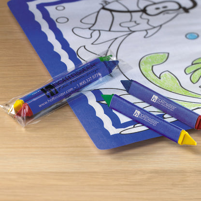 Hoffmaster Triangular Double Tipped Red/Blue Yellow/Green Crayon, 500 x 2 each Case - DOT product image 4
