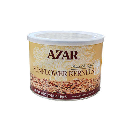 Azar Roasted & Salted Sunflower Kernel, 6 x 2.5 lb Case - Alternate product angle or state