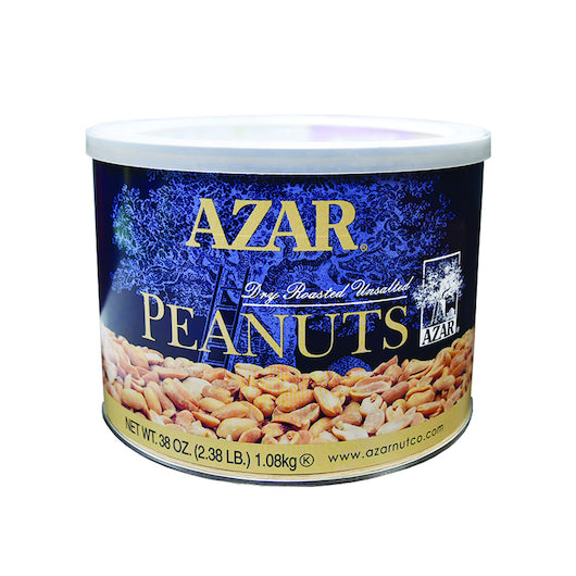 Azar Unsalted Dry Roasted Peanut, 6 x 2.375 lb Case - Alternate product angle or state