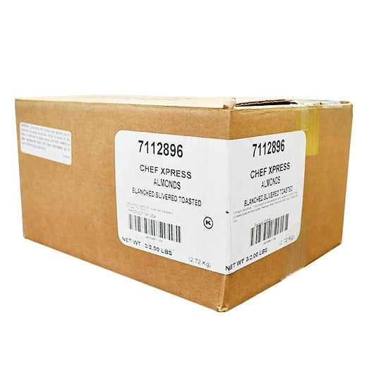 Blanched Slivered Toasted Almond Blanched Slivered Toasted Unsalted, 3 x 2 lb Case - Alternate product angle or state