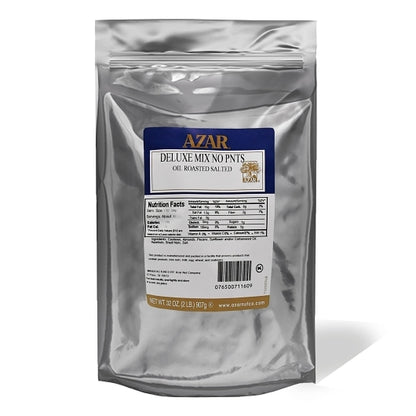 Azar Roasted & Salted No Peanut Deluxe Nut Mix, 3 x 2 lb Case - Alternate product angle or state